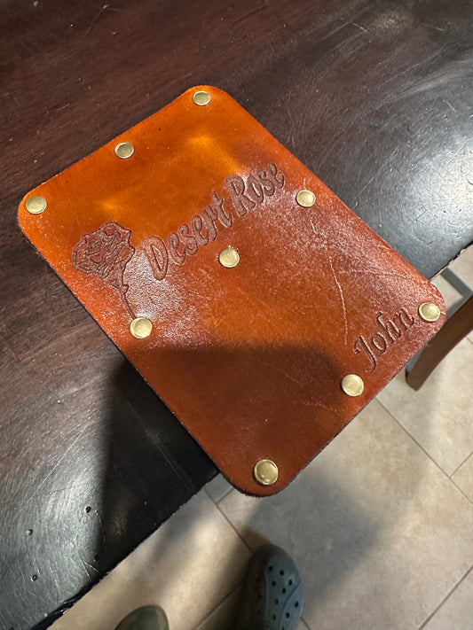 NEW Custom Leather Magnetic Barrel Rest - Your Logo, Name Photo etc.