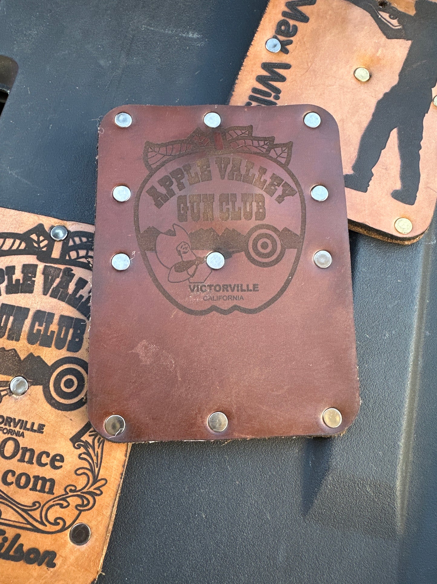 NEW Custom Leather Magnetic Barrel Rest - Your Logo, Name Photo etc.