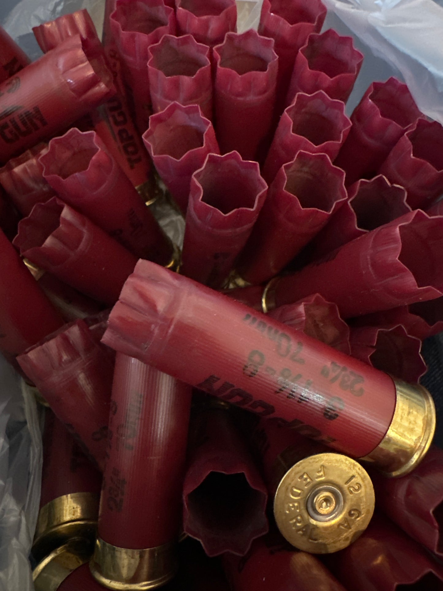 100 Once Fired Hulls Red Federal Top Gun 12 Ga. 2 3/4