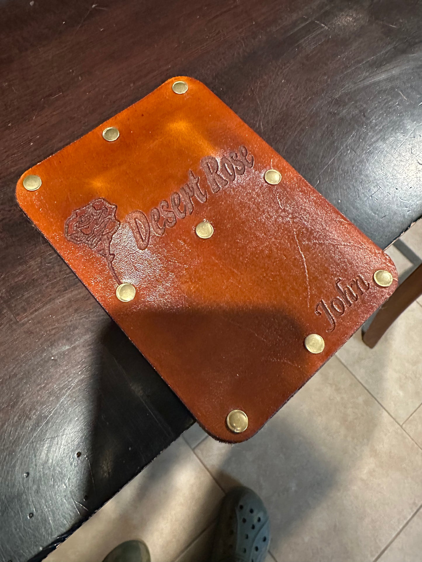 NEW Custom Leather Magnetic Barrel Rest - Your Logo, Name Photo etc.