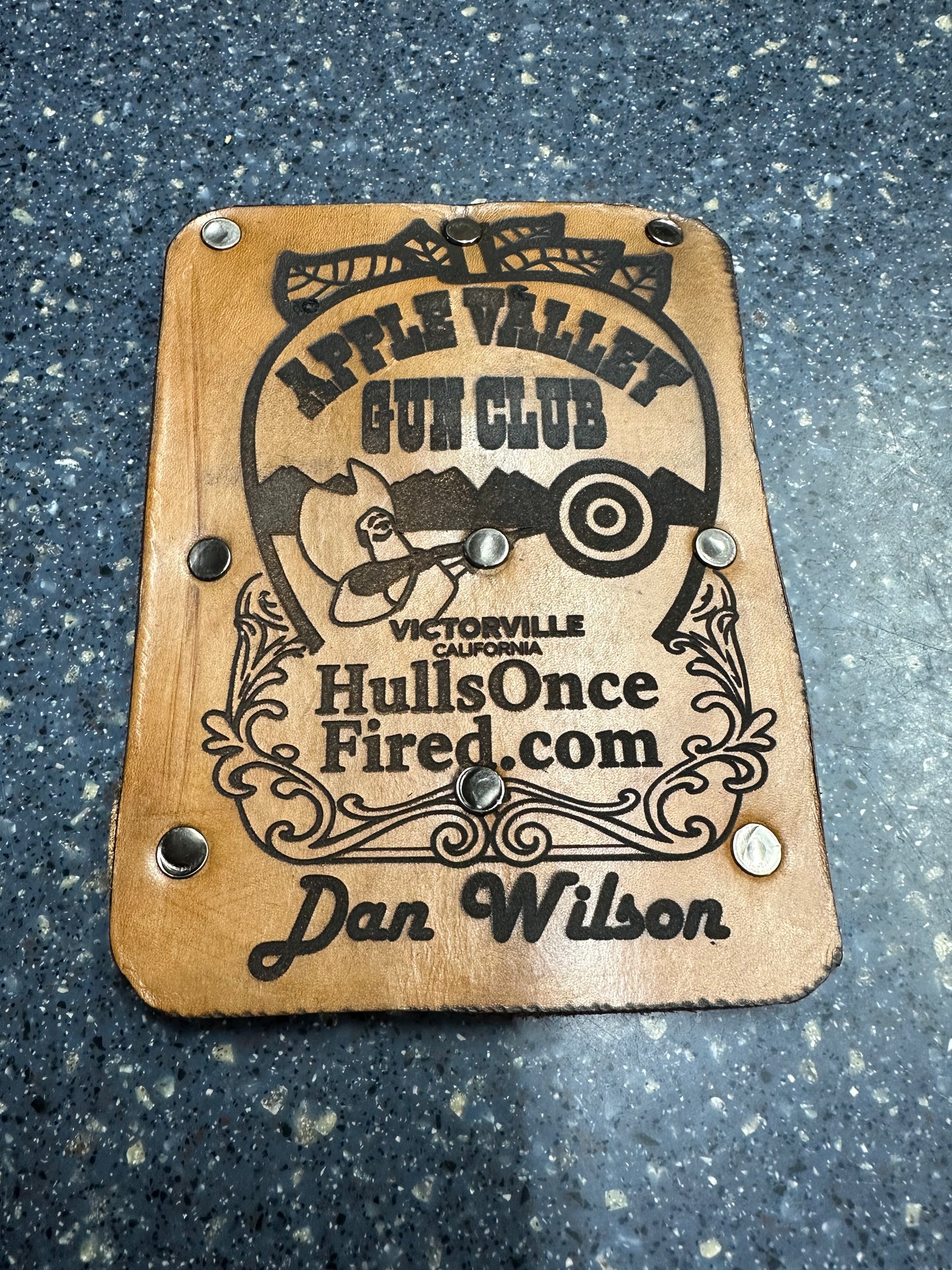 NEW Custom Leather Magnetic Barrel Rest - Your Logo, Name Photo etc.