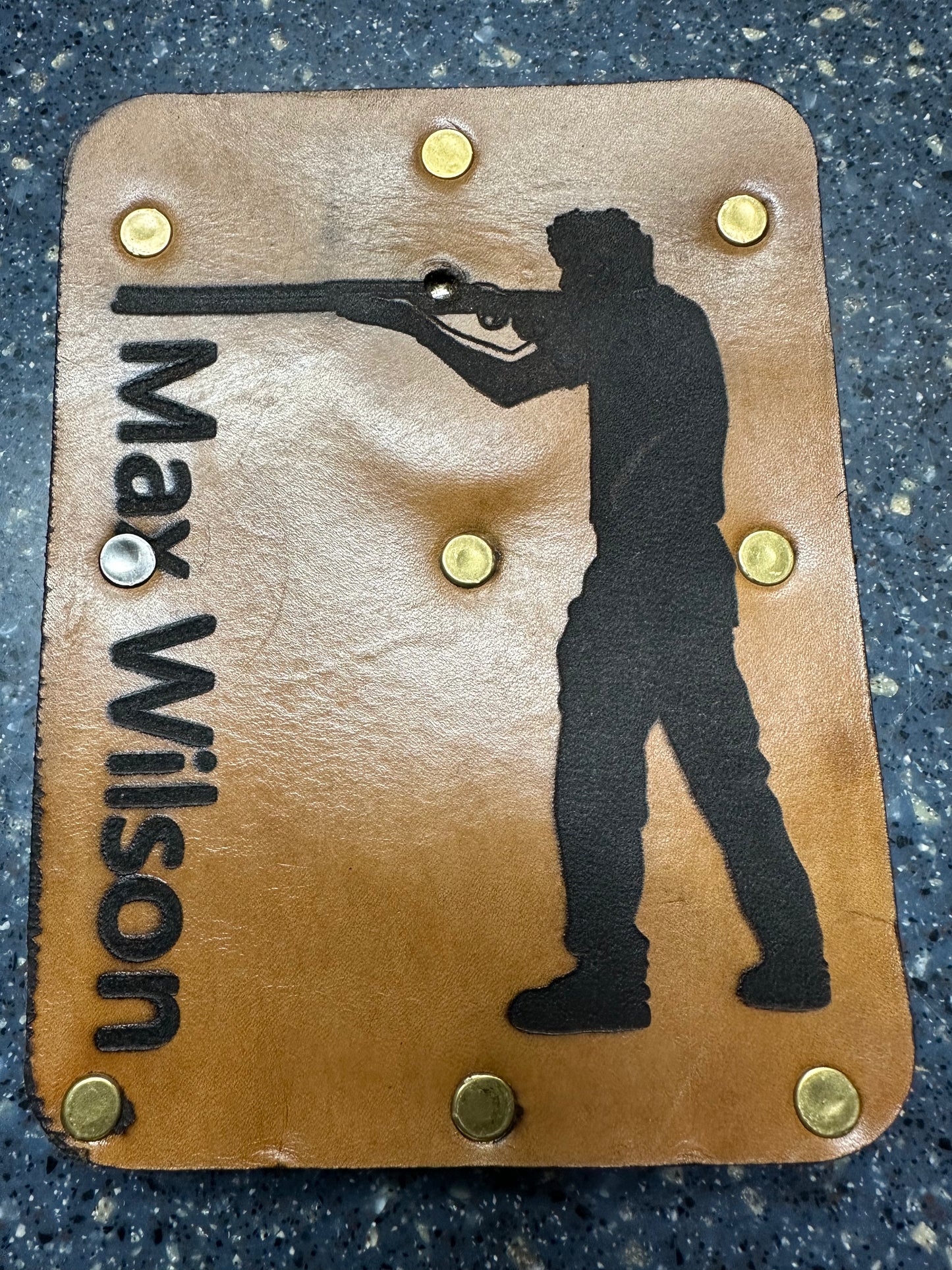 NEW Custom Leather Magnetic Barrel Rest - Your Logo, Name Photo etc.