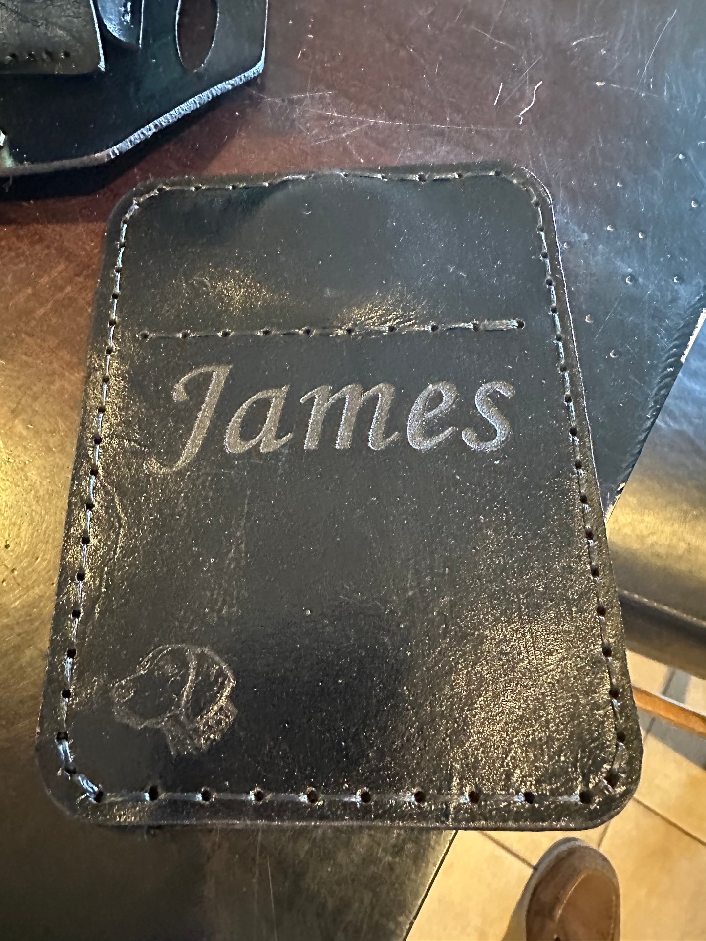 Custom Leather Magnetic Barrel Rest - Your Logo, Name Photo etc.